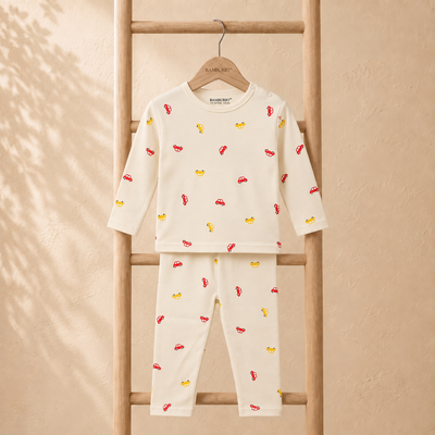 Pack of 2 Cocoa Dot & Joyride Organic Cotton 4-Piece Payjama Set