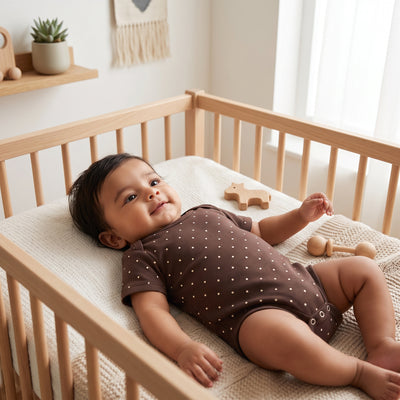 Organic Cotton Bodysuit – Cocoa Dot