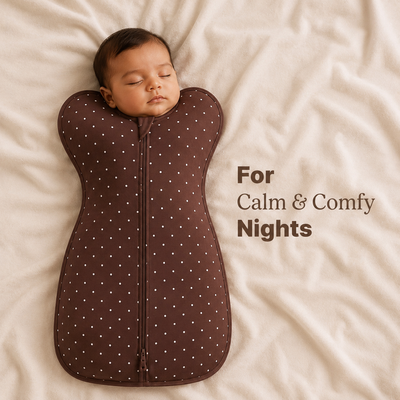 Organic Cotton Hands Up Swaddle Pod – Cocoa Dot